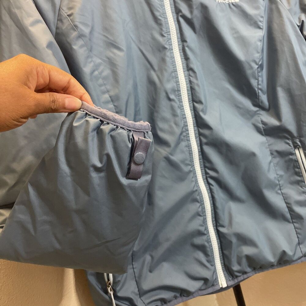 The North Face Womens Windbreaker Jacket Size Small Blue Full Zip Pockets - Picture 5 of 12